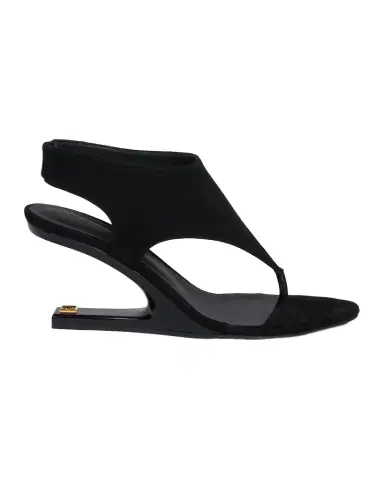 Balmain 75mm Suede Thong Slingback Sandals | Thumbnail 1 Balmain 75mm Suede Thong Slingback Sandals | Thumbnail 1