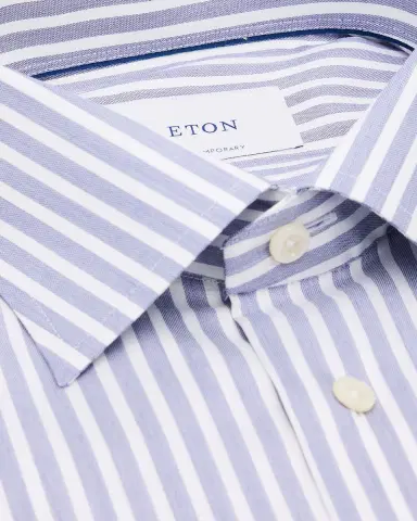 Eton Men's Contemporary Fit Stripe Twill Dress Shirt | Thumbnail 2 Eton Men's Contemporary Fit Stripe Twill Dress Shirt | Thumbnail 2
