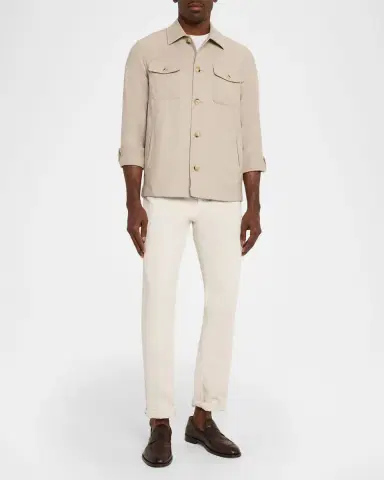 Eton Men's Wool and Cashmere Overshirt | Thumbnail 2 Eton Men's Wool and Cashmere Overshirt | Thumbnail 2