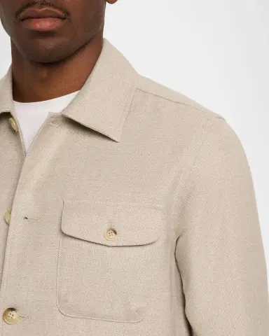 Eton Men's Wool and Cashmere Overshirt | Thumbnail 5 Eton Men's Wool and Cashmere Overshirt | Thumbnail 5