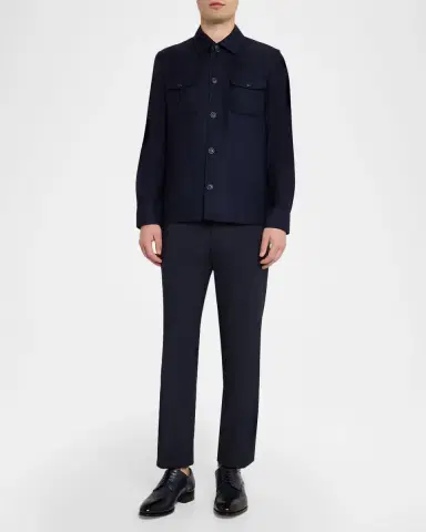 Eton Men's Wool Cashmere Shirt Jacket | Thumbnail 2 Eton Men's Wool Cashmere Shirt Jacket | Thumbnail 2