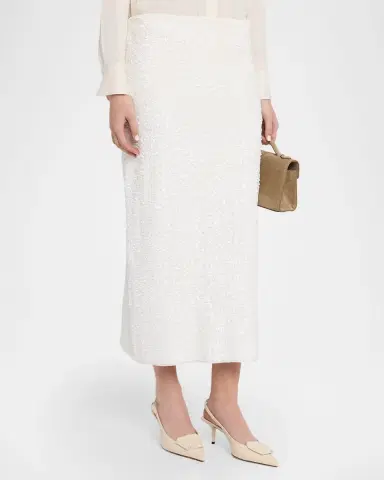 Adam Lippes Leto Sequined Midi Skirt | Thumbnail 4 Adam Lippes Leto Sequined Midi Skirt | Thumbnail 4