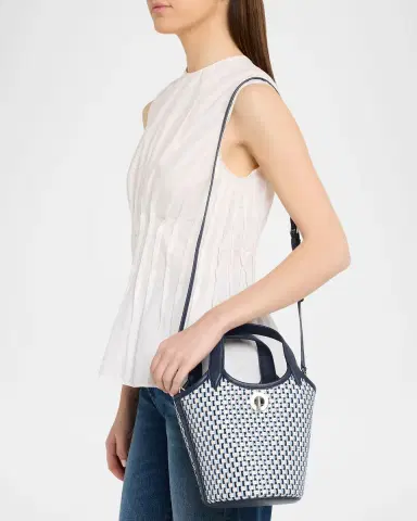 Veronica Beard Anchor Woven Vegan Leather Top-Handle Bag | Thumbnail 2 Veronica Beard Anchor Woven Vegan Leather Top-Handle Bag | Thumbnail 2