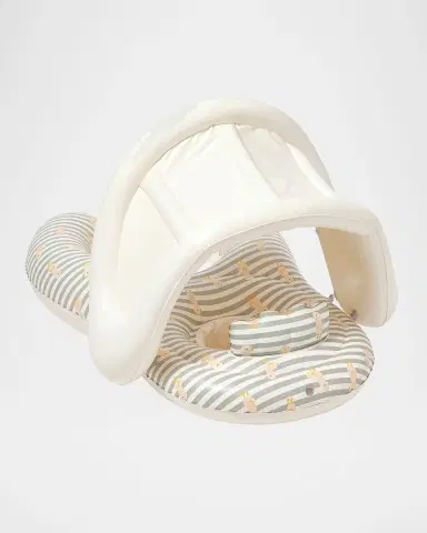 SUNNYLiFE Baby's Float Together Inflatable Pool Seat, Duck Sage Stripe | Thumbnail 2 SUNNYLiFE Baby's Float Together Inflatable Pool Seat, Duck Sage Stripe | Thumbnail 2