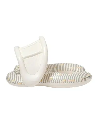SUNNYLiFE Baby's Float Together Inflatable Pool Seat, Duck Sage Stripe | Thumbnail 1 SUNNYLiFE Baby's Float Together Inflatable Pool Seat, Duck Sage Stripe | Thumbnail 1