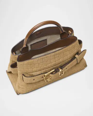 Marc Jacobs The Suede Croc Dakota Small Satchel Bag | Thumbnail 4 Marc Jacobs The Suede Croc Dakota Small Satchel Bag | Thumbnail 4