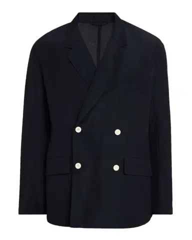Emporio Armani Men's Oversized Linen Blend Double-Breasted Blazer | Thumbnail 1 Emporio Armani Men's Oversized Linen Blend Double-Breasted Blazer | Thumbnail 1