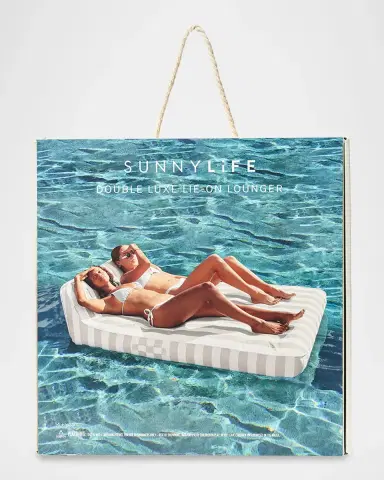 Sunnylife Double Luxe Lie-On Lounger Inflatable Pool Float | Thumbnail 7 Sunnylife Double Luxe Lie-On Lounger Inflatable Pool Float | Thumbnail 7