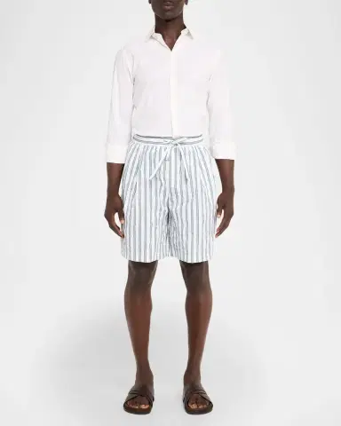 Dolce & Gabbana Men 's Striped Poplin Shorts | Thumbnail 2 Dolce & Gabbana Men 's Striped Poplin Shorts | Thumbnail 2