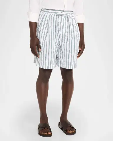 Dolce & Gabbana Men 's Striped Poplin Shorts | Thumbnail 4 Dolce & Gabbana Men 's Striped Poplin Shorts | Thumbnail 4