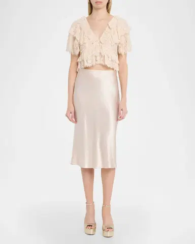 LoveShackFancy Caper Lace Ruffle Crop Top | Thumbnail 2 LoveShackFancy Caper Lace Ruffle Crop Top | Thumbnail 2