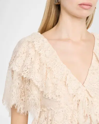 LoveShackFancy Caper Lace Ruffle Crop Top | Thumbnail 5 LoveShackFancy Caper Lace Ruffle Crop Top | Thumbnail 5