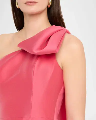 Rickie Freeman for Teri Jon Draped One-Shoulder Mikado Gown | Thumbnail 5 Rickie Freeman for Teri Jon Draped One-Shoulder Mikado Gown | Thumbnail 5