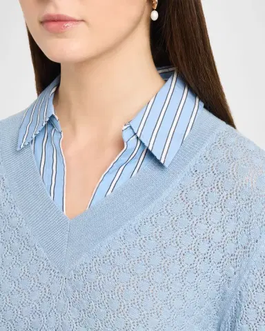 Tanya Taylor Esme Pointelle-Knit Layered Top | Thumbnail 5 Tanya Taylor Esme Pointelle-Knit Layered Top | Thumbnail 5