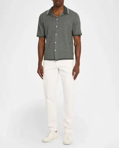 Rag & Bone Men 's Harvey Cotton-Blend Short-Sleeve Shirt | Thumbnail 2 Rag & Bone Men 's Harvey Cotton-Blend Short-Sleeve Shirt | Thumbnail 2
