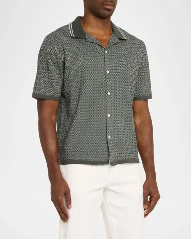Rag & Bone Men 's Harvey Cotton-Blend Short-Sleeve Shirt | Thumbnail 4 Rag & Bone Men 's Harvey Cotton-Blend Short-Sleeve Shirt | Thumbnail 4