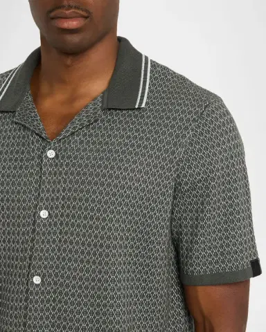 Rag & Bone Men 's Harvey Cotton-Blend Short-Sleeve Shirt | Thumbnail 5 Rag & Bone Men 's Harvey Cotton-Blend Short-Sleeve Shirt | Thumbnail 5
