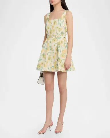 Tanya Taylor Paige Floral Taffeta Mini Dress | Thumbnail 4 Tanya Taylor Paige Floral Taffeta Mini Dress | Thumbnail 4