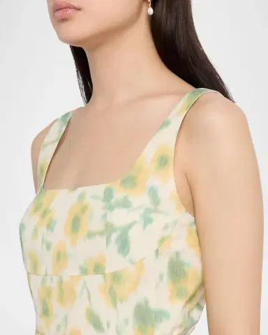 Tanya Taylor Paige Floral Taffeta Mini Dress | Thumbnail 5 Tanya Taylor Paige Floral Taffeta Mini Dress | Thumbnail 5