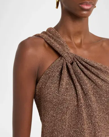 A.L.C. Mimi Metallic Asymmetric Midi Dress | Thumbnail 5 A.L.C. Mimi Metallic Asymmetric Midi Dress | Thumbnail 5