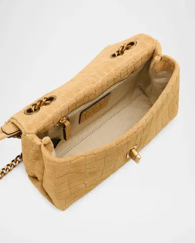 Marc Jacobs The Croc-Embossed Suede Slim Dual Convertible Shoulder Bag | Thumbnail 3 Marc Jacobs The Croc-Embossed Suede Slim Dual Convertible Shoulder Bag | Thumbnail 3