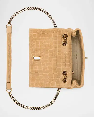 Marc Jacobs The Croc-Embossed Suede Slim Dual Convertible Shoulder Bag | Thumbnail 6 Marc Jacobs The Croc-Embossed Suede Slim Dual Convertible Shoulder Bag | Thumbnail 6