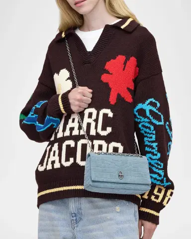 Marc Jacobs The Croc-Embossed Suede Slim Dual Convertible Shoulder Bag | Thumbnail 7 Marc Jacobs The Croc-Embossed Suede Slim Dual Convertible Shoulder Bag | Thumbnail 7