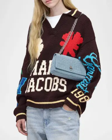 Marc Jacobs The Croc-Embossed Suede Slim Dual Convertible Shoulder Bag | Thumbnail 10 Marc Jacobs The Croc-Embossed Suede Slim Dual Convertible Shoulder Bag | Thumbnail 10