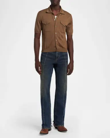 Versace Men's Straight-Leg Denim Jeans | Thumbnail 2 Versace Men's Straight-Leg Denim Jeans | Thumbnail 2