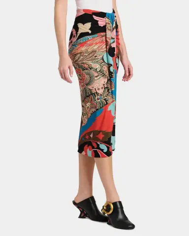 Etro Paisley-Print Draped Jersey Midi Skirt | Thumbnail 5 Etro Paisley-Print Draped Jersey Midi Skirt | Thumbnail 5