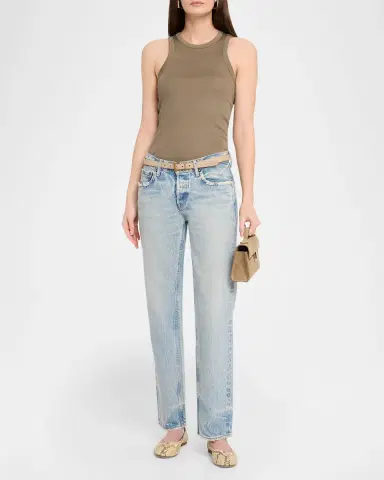 MOUSSY VINTAGE Wildwood Low-Rise Straight Jeans | Thumbnail 2 MOUSSY VINTAGE Wildwood Low-Rise Straight Jeans | Thumbnail 2