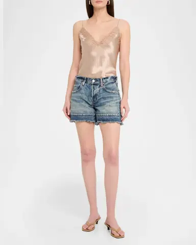MOUSSY VINTAGE Remo Remake Frayed Denim Shorts | Thumbnail 2 MOUSSY VINTAGE Remo Remake Frayed Denim Shorts | Thumbnail 2