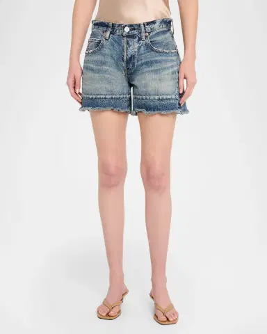 MOUSSY VINTAGE Remo Remake Frayed Denim Shorts | Thumbnail 4 MOUSSY VINTAGE Remo Remake Frayed Denim Shorts | Thumbnail 4