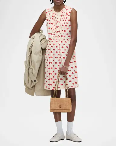 Marc Jacobs Lips Pleated Midi Dress | Thumbnail 2 Marc Jacobs Lips Pleated Midi Dress | Thumbnail 2