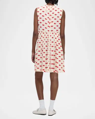 Marc Jacobs Lips Pleated Midi Dress | Thumbnail 3 Marc Jacobs Lips Pleated Midi Dress | Thumbnail 3