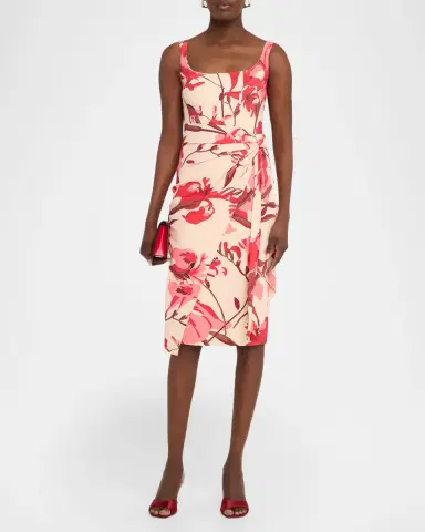 Chiara Boni La Petite Robe Ermy Sleeveless Pleated Floral-Print Dress | Thumbnail 2 Chiara Boni La Petite Robe Ermy Sleeveless Pleated Floral-Print Dress | Thumbnail 2