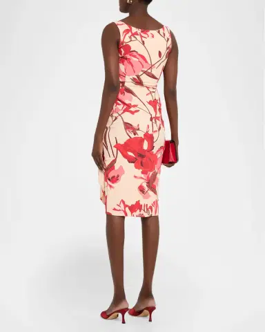 Chiara Boni La Petite Robe Ermy Sleeveless Pleated Floral-Print Dress | Thumbnail 3 Chiara Boni La Petite Robe Ermy Sleeveless Pleated Floral-Print Dress | Thumbnail 3