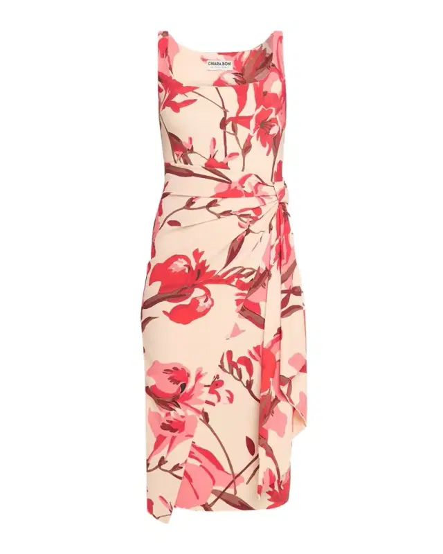 Ermy Sleeveless Pleated Floral-Print Dress Ermy Sleeveless Pleated Floral-Print Dress