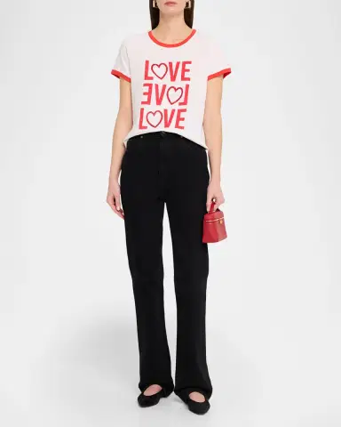 Cinq à Sept Rhinestone Love Ringer Tee | Thumbnail 2 Cinq à Sept Rhinestone Love Ringer Tee | Thumbnail 2
