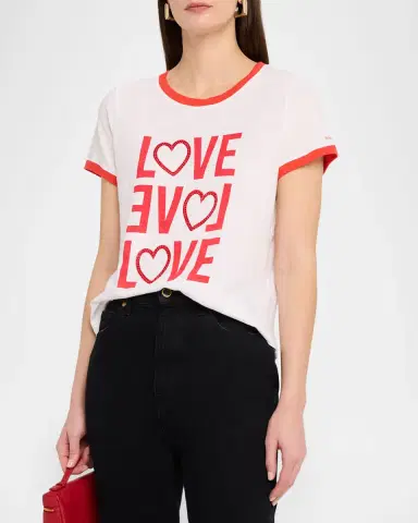 Cinq à Sept Rhinestone Love Ringer Tee | Thumbnail 4 Cinq à Sept Rhinestone Love Ringer Tee | Thumbnail 4