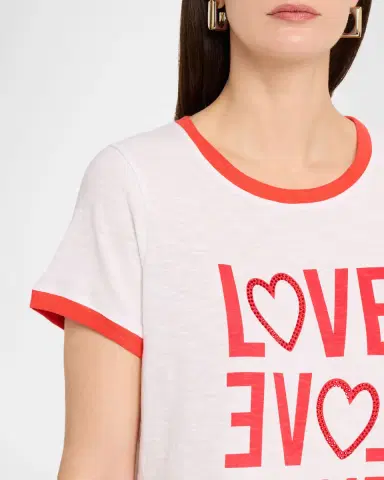 Cinq à Sept Rhinestone Love Ringer Tee | Thumbnail 5 Cinq à Sept Rhinestone Love Ringer Tee | Thumbnail 5