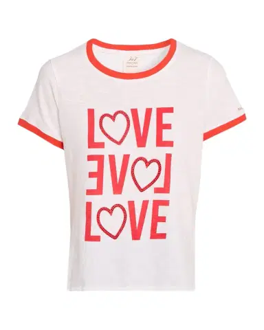 Cinq à Sept Rhinestone Love Ringer Tee | Thumbnail 1 Cinq à Sept Rhinestone Love Ringer Tee | Thumbnail 1