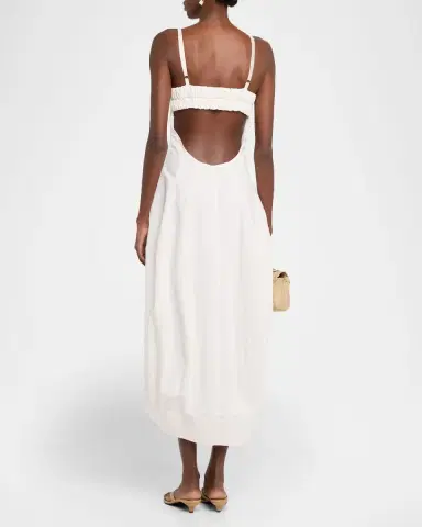 A.L.C. Nina Sleeveless Open-Back Cotton Midi Dress | Thumbnail 3 A.L.C. Nina Sleeveless Open-Back Cotton Midi Dress | Thumbnail 3