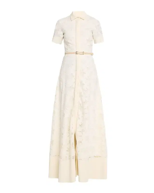 Feria Floral-Embroidered Maxi Shirtdress Feria Floral-Embroidered Maxi Shirtdress