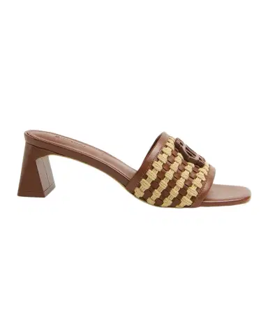 Simkhai Sydney Rope Woven Leather Block-Heel Sandals | Thumbnail 1 Simkhai Sydney Rope Woven Leather Block-Heel Sandals | Thumbnail 1