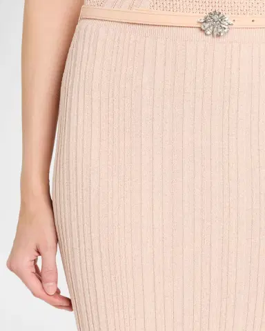 Chiara Boni La Petite Robe Niko Belted Knit Bodycon Halter Midi Dress | Thumbnail 5 Chiara Boni La Petite Robe Niko Belted Knit Bodycon Halter Midi Dress | Thumbnail 5