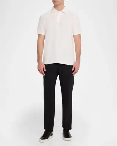 Emporio Armani Men's Cotton Pique Eagle Logo Polo Shirt | Thumbnail 2 Emporio Armani Men's Cotton Pique Eagle Logo Polo Shirt | Thumbnail 2