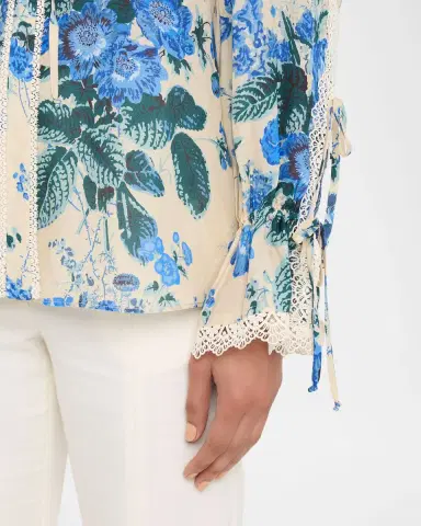Kobi Halperin Daisy Lace Trim Long-Sleeve Blouse | Thumbnail 4 Kobi Halperin Daisy Lace Trim Long-Sleeve Blouse | Thumbnail 4