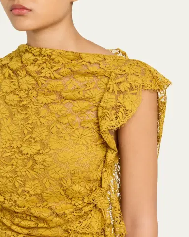 A.L.C. Astra Lace Ruffle Mini Dress | Thumbnail 5 A.L.C. Astra Lace Ruffle Mini Dress | Thumbnail 5