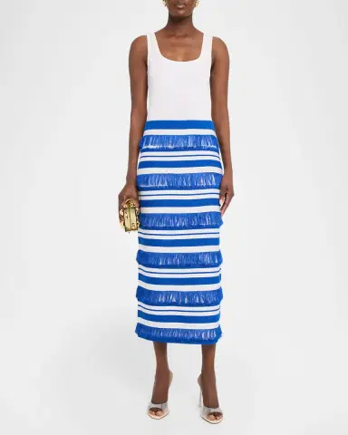 Simkhai Lula Knit Fringe Midi Skirt | Thumbnail 2 Simkhai Lula Knit Fringe Midi Skirt | Thumbnail 2